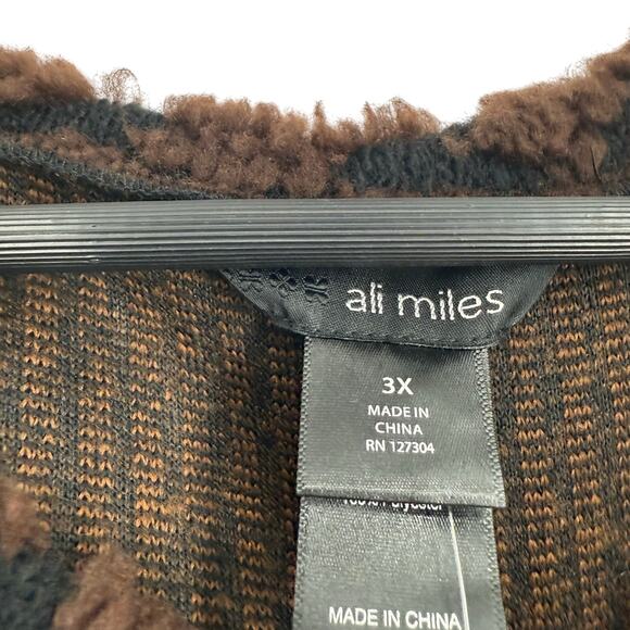 NEW NWT Ali Miles Plus Size 3X Thick Winter Wearable Art Knit Blouse Shirt Top - Picture 3 of 8